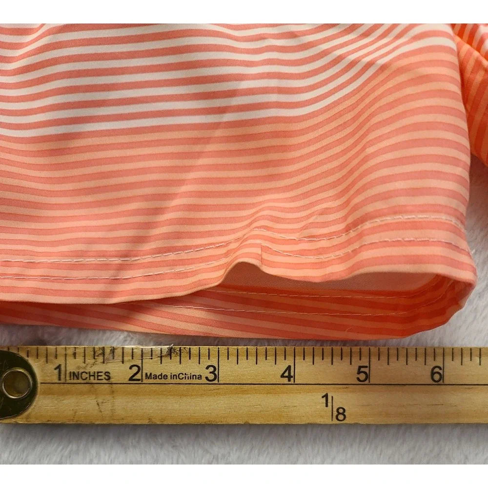 Cat & Jack Toddler Boys Blue Peach Ombre Striped Swim Trunks UPF 50+ 4T